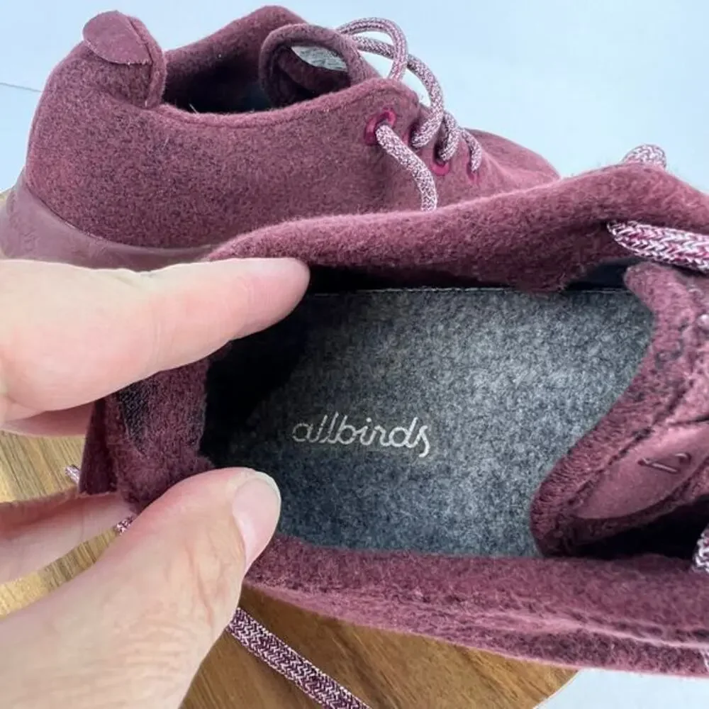 Allbirds Wool Runner Maroon Running Lace Up Men's Sneaker‎ Shoes US 10